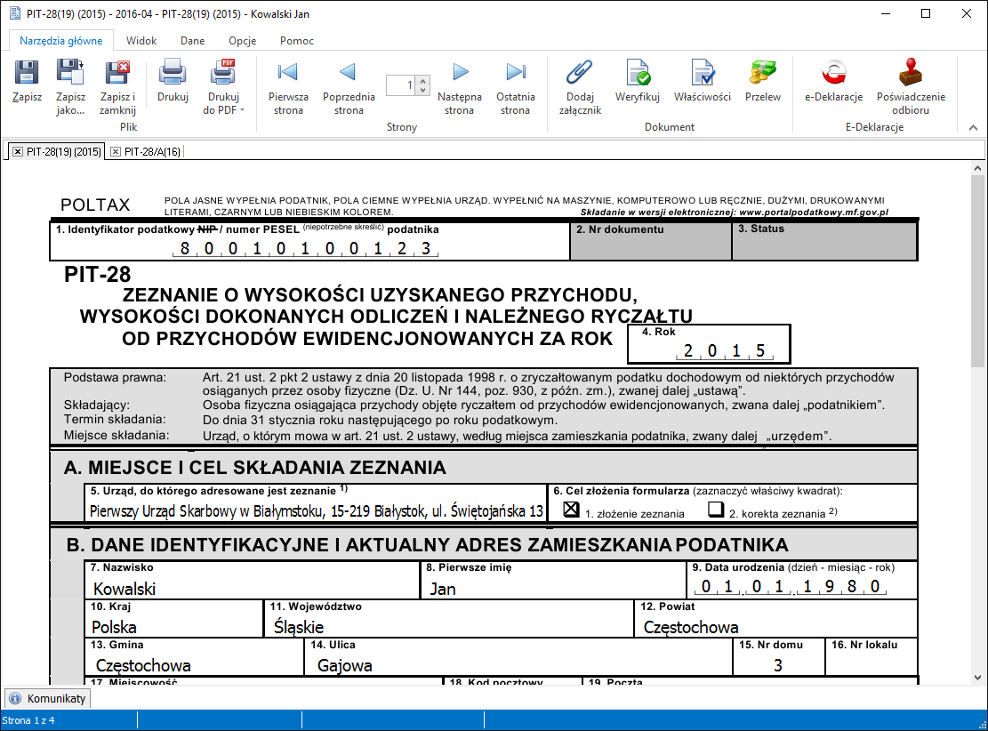 Pit 28 Rozlicz Darmowym Programem Taxmachine Pity 20222023 Pit 28 Zeznania Pit Druki 7937