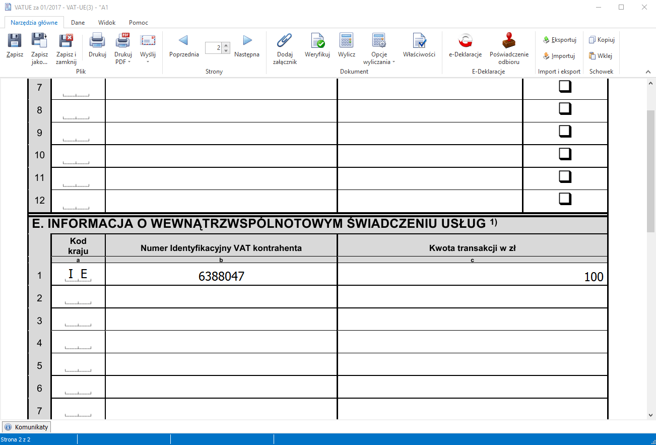 vat ue dostawa uslug