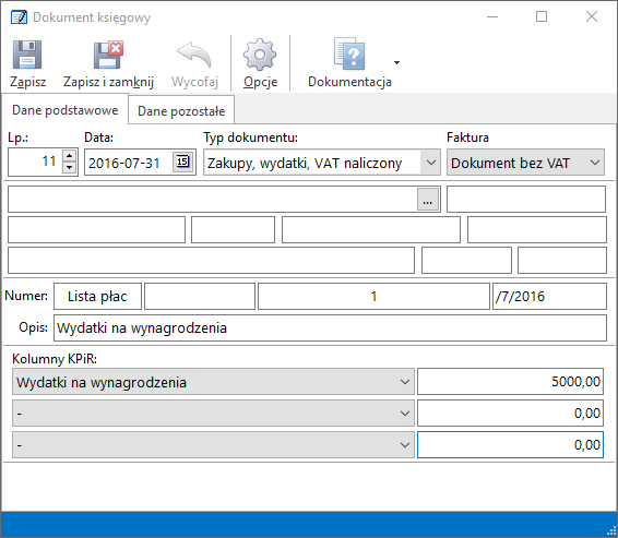 Księgowanie listy płac