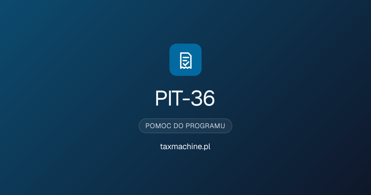PIT-36 · taxmachine.pl