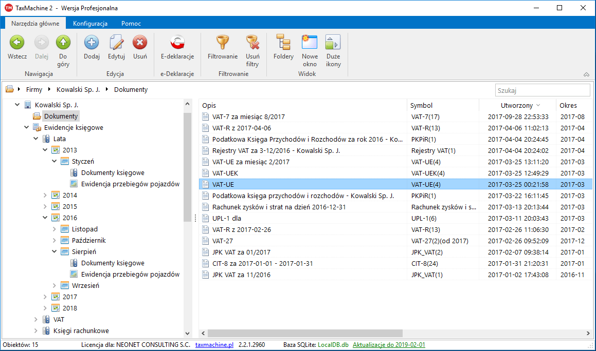 lista dokumentow vat ue