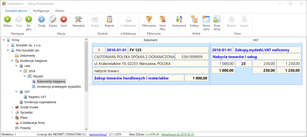 ksiegi 11 lista dokumentow