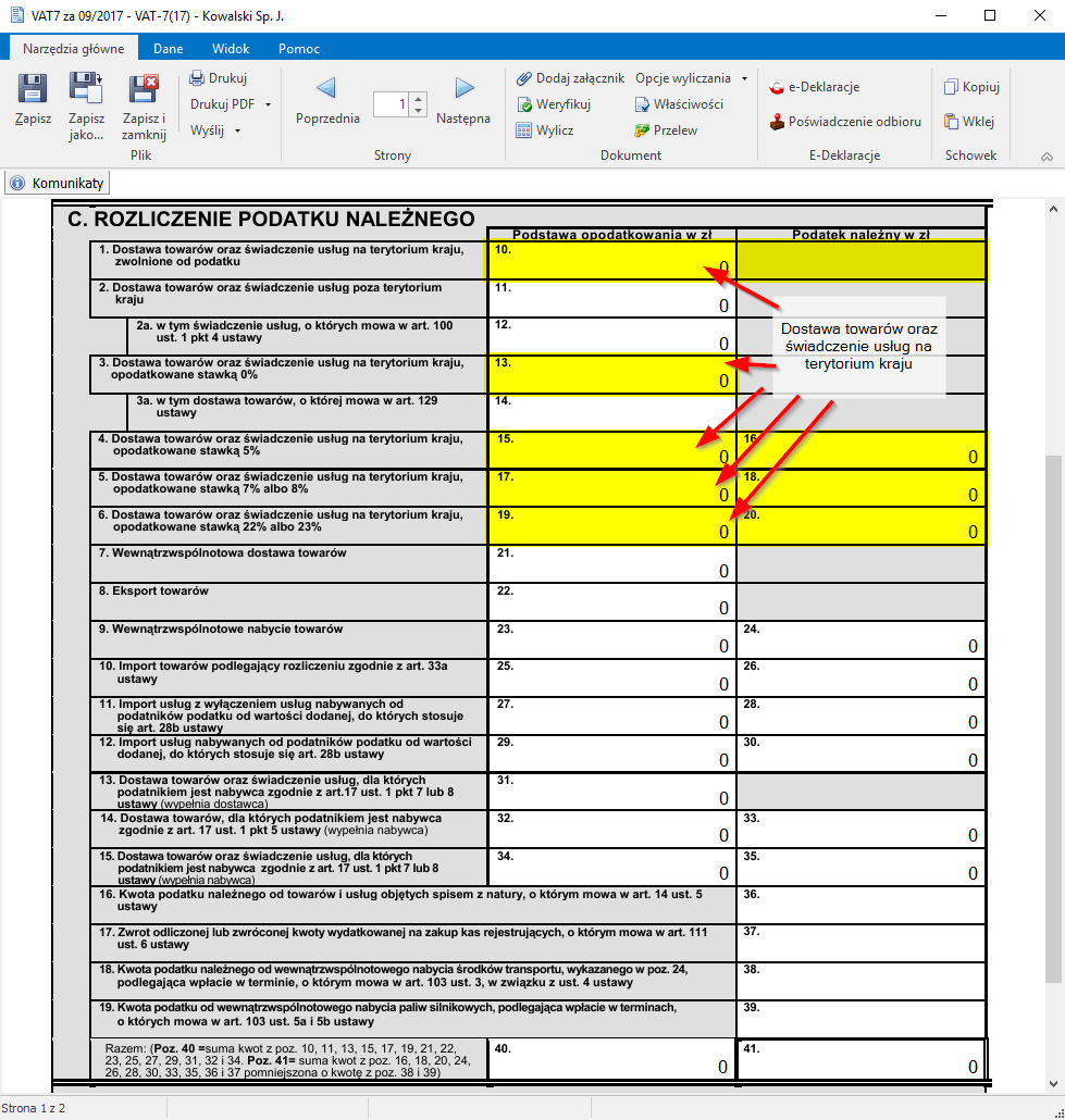 vat 7 pozycje