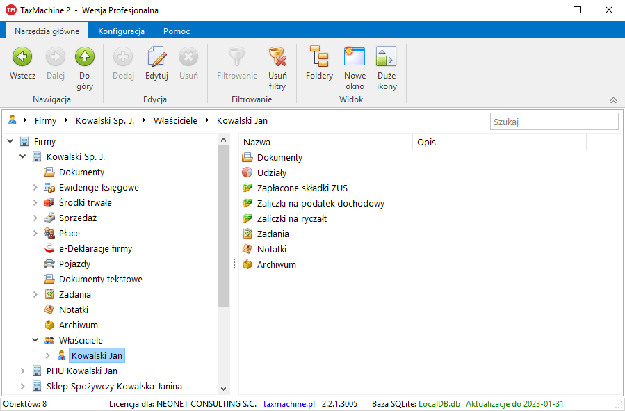 wlasciciel pod firma